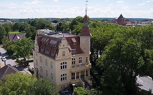 Drohnenaufnahme vom Standort Güstrow